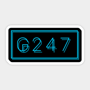 G247 logo glitched v3 Sticker